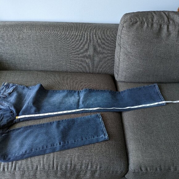 Goldsign Misfit Straight Leg Stretch Blue Jeans - Picture 13 of 14